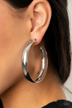 Load image into Gallery viewer, Kick ‘Em To The CURVE- Silver Earrings- Paparazzi Accessories
