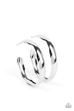 Load image into Gallery viewer, Kick ‘Em To The CURVE- Silver Earrings- Paparazzi Accessories
