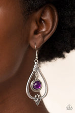 Load image into Gallery viewer, Ethereal Emblem- Purple Earrings - Paparazzi Accessories

