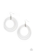 Load image into Gallery viewer, Colorfully Circulating- White Earrings - Paparazzi Accessories
