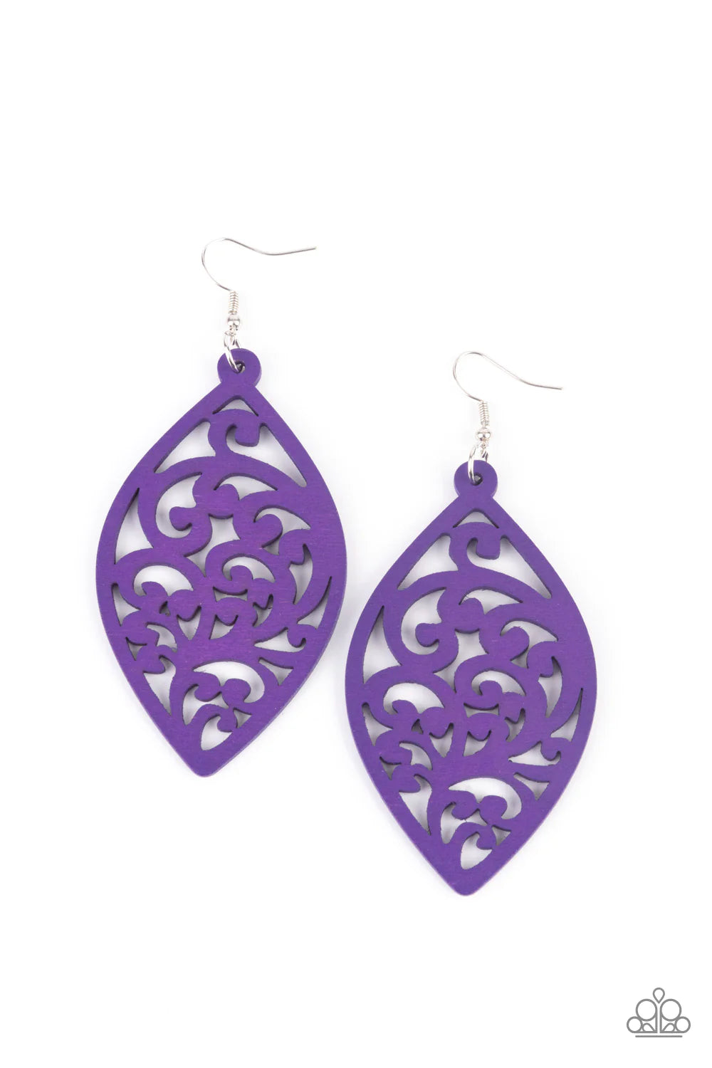 Coral Garden- Purple Earrings - Paparazzi Accessories