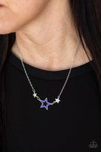 Load image into Gallery viewer, United We Sparkle- Blue Star Necklace- Paparazzi Accessories
