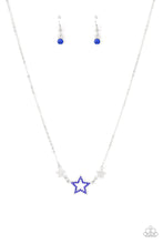 Load image into Gallery viewer, United We Sparkle- Blue Star Necklace- Paparazzi Accessories
