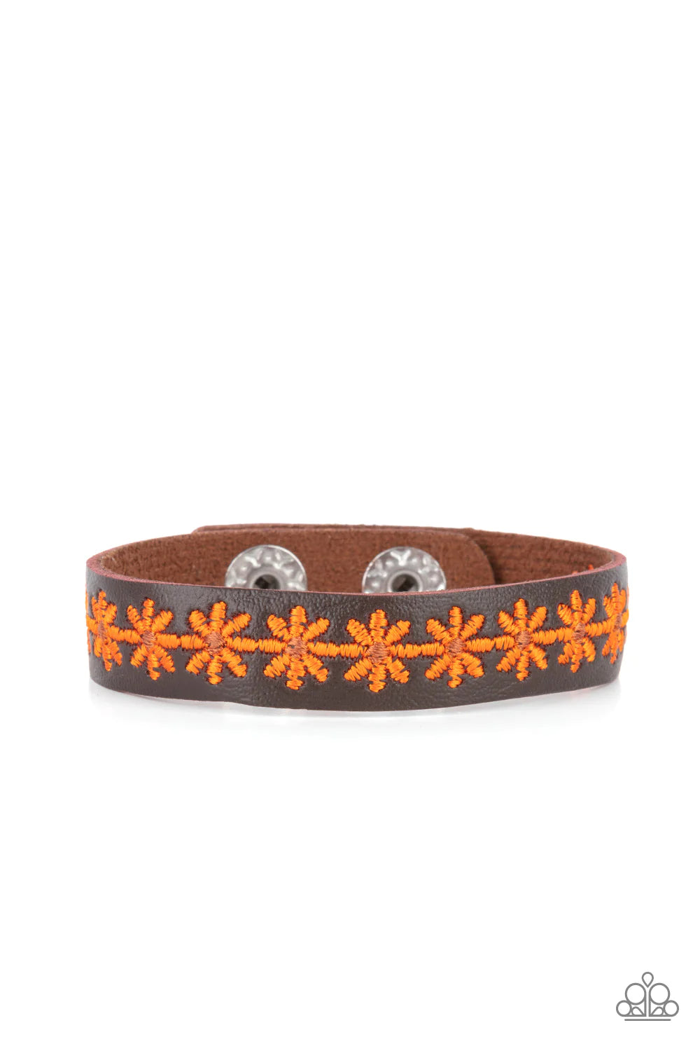 Wildflower Wayfarer - Orange Wrap Bracelet- Paparazzi Accessories