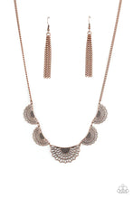 Load image into Gallery viewer, Fanned Out Fashion- Copper Necklace- Paparazzi Accessories
