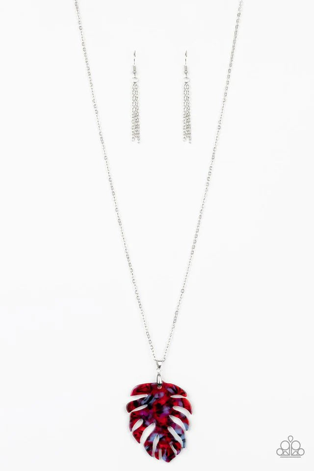 Prismatic Palms- Red Necklace- Paparazzi Accessories