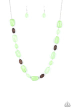 Load image into Gallery viewer, Meadow Escape- Green Necklace- Paparazzi Accessories
