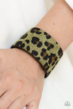 Load image into Gallery viewer, Cheetah Cabana- Green Bracelet Wrap- Paparazzi Accessories
