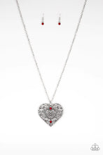 Load image into Gallery viewer, Classic Casanova- Red Heart Necklace - Paparazzi Accessories
