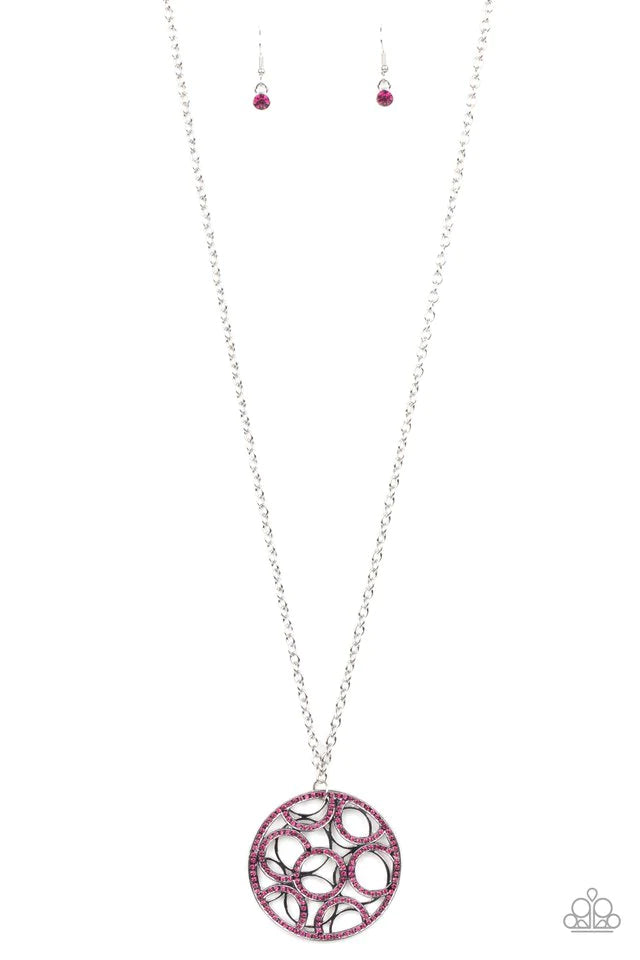 Thanks A MEDALLION- Pink Necklace- Paparazzi Accessories