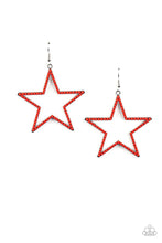 Load image into Gallery viewer, Count Your Stars- Red Earrings- Paparazzi Accessories
