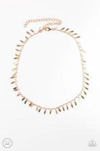 Load image into Gallery viewer, PURR-fect Ten- Gold Choker Necklace- Paparazzi Accessories
