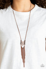 Load image into Gallery viewer, Point Taken - Copper Necklace- Paparazzi Accessories
