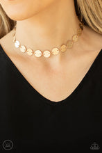 Load image into Gallery viewer, Reflection Detection- Gold Choker Necklace- Paparazzi Accessories
