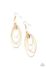 Load image into Gallery viewer, OVAL The Moon- Gold Earrings- Paparazzi Accessories
