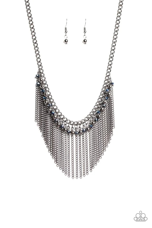 Divinely Diva- Blue Necklace- Paparazzi Accessories