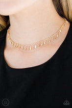 Load image into Gallery viewer, PURR-fect Ten- Gold Choker Necklace- Paparazzi Accessories
