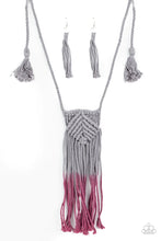 Load image into Gallery viewer, Look At MACRAME Now- Purple Necklace- Paparazzi Accessories

