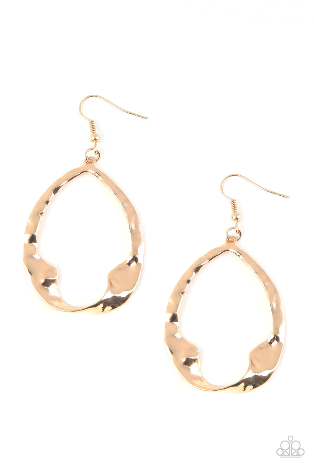 Twist Me Round- Gold Earrings - Paparazzi Accessories