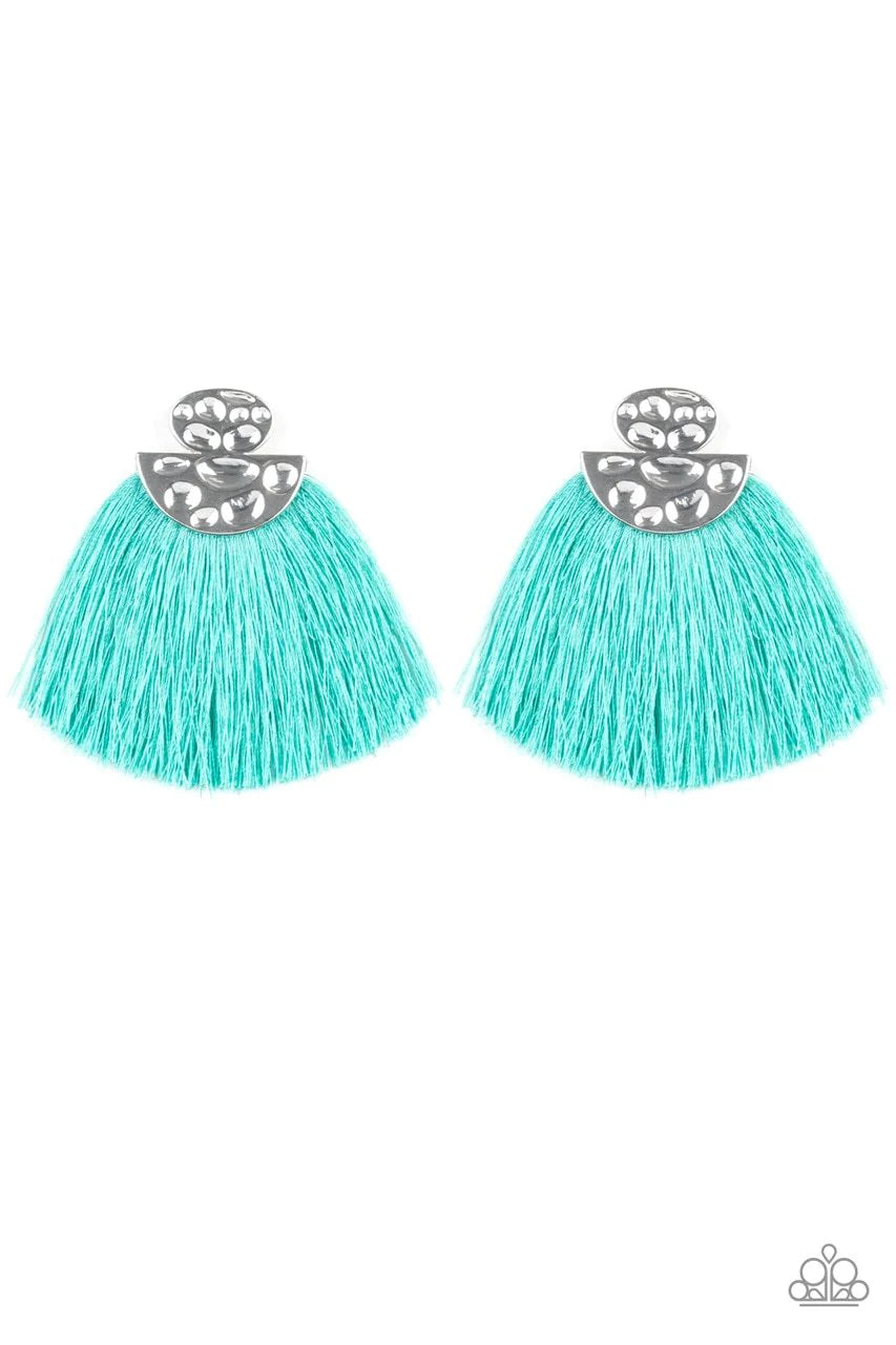 Make Some PLUME- Blue Earrings- Paparazzi Accessories