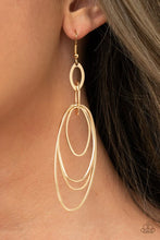 Load image into Gallery viewer, OVAL The Moon- Gold Earrings- Paparazzi Accessories
