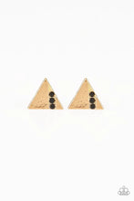 Load image into Gallery viewer, Pyramid Paradise- Black Earrings- Paparazzi Accessories
