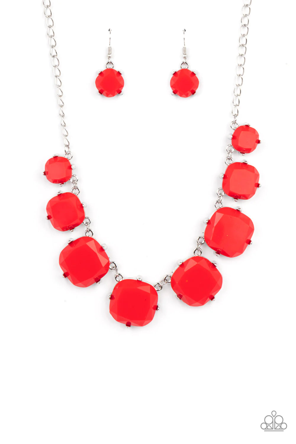 Prismatic Prima Donna- Red Necklace- Paparazzi Accessories