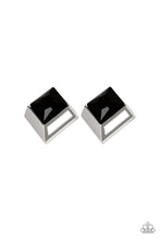 Load image into Gallery viewer, Stellar Square- Black Earrings- Paparazzi Accessories
