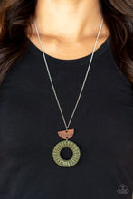 Load image into Gallery viewer, Homespun Stylist - Green Necklace- Paparazzi Accessories
