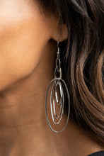 Load image into Gallery viewer, OVAL The Moon- Silver Earrings- Paparazzi Accessories
