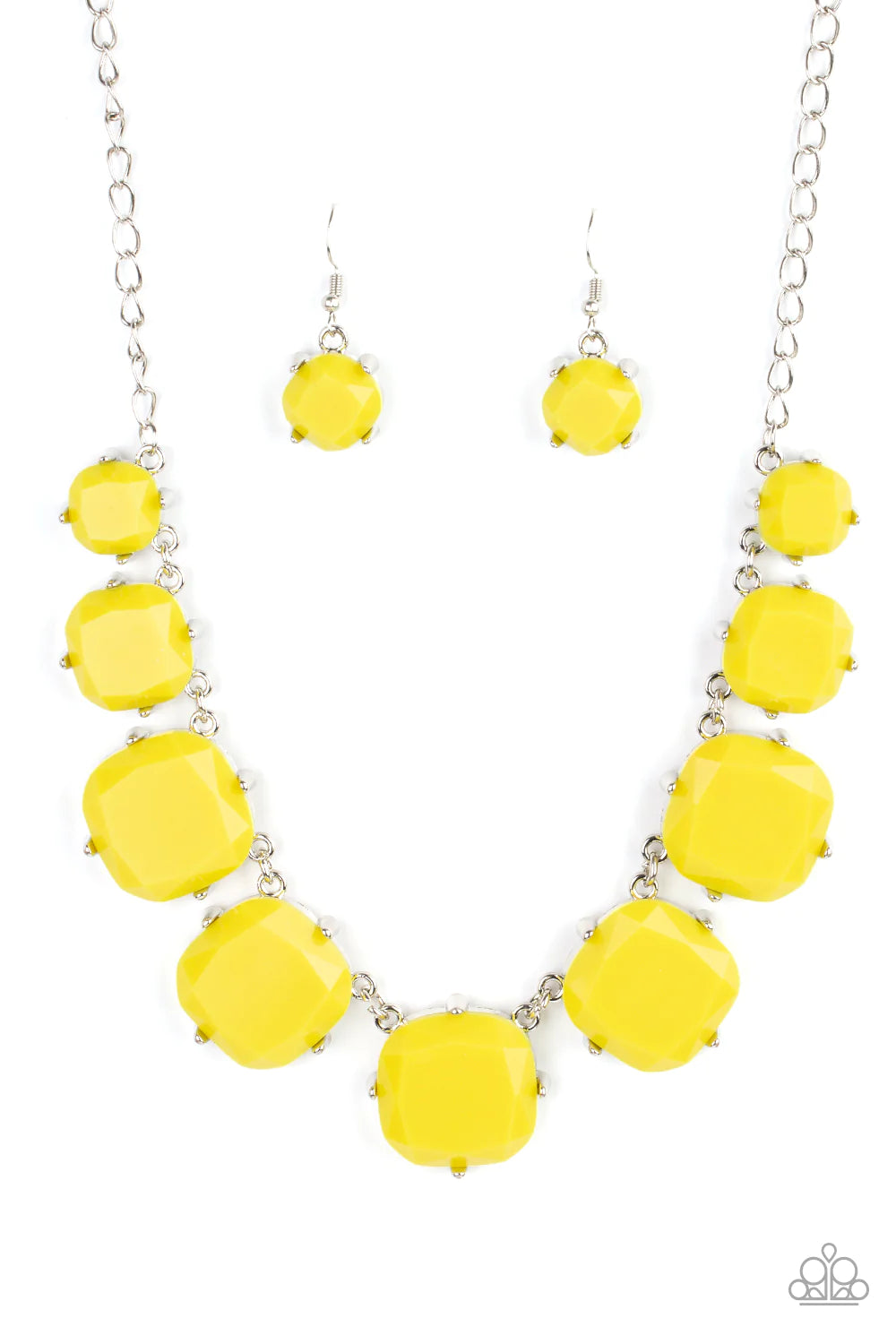 Prismatic Prima Donna- Yellow Necklace- Paparazzi Accessories