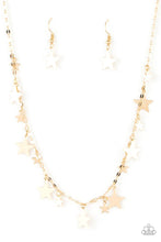 Load image into Gallery viewer, Starry Shindig- Gold Necklace- Paparazzi Accessories
