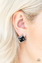 Load image into Gallery viewer, Stellar Square- Black Earrings- Paparazzi Accessories
