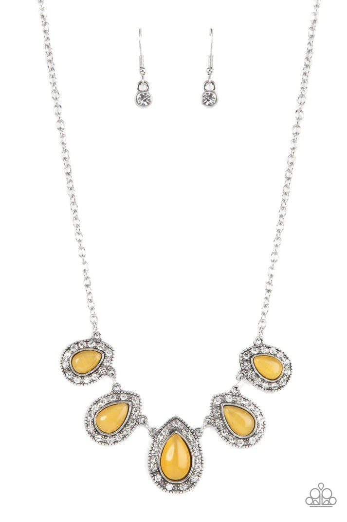 Everlasting Enchantment- Yellow Necklace- Paparazzi Accessories