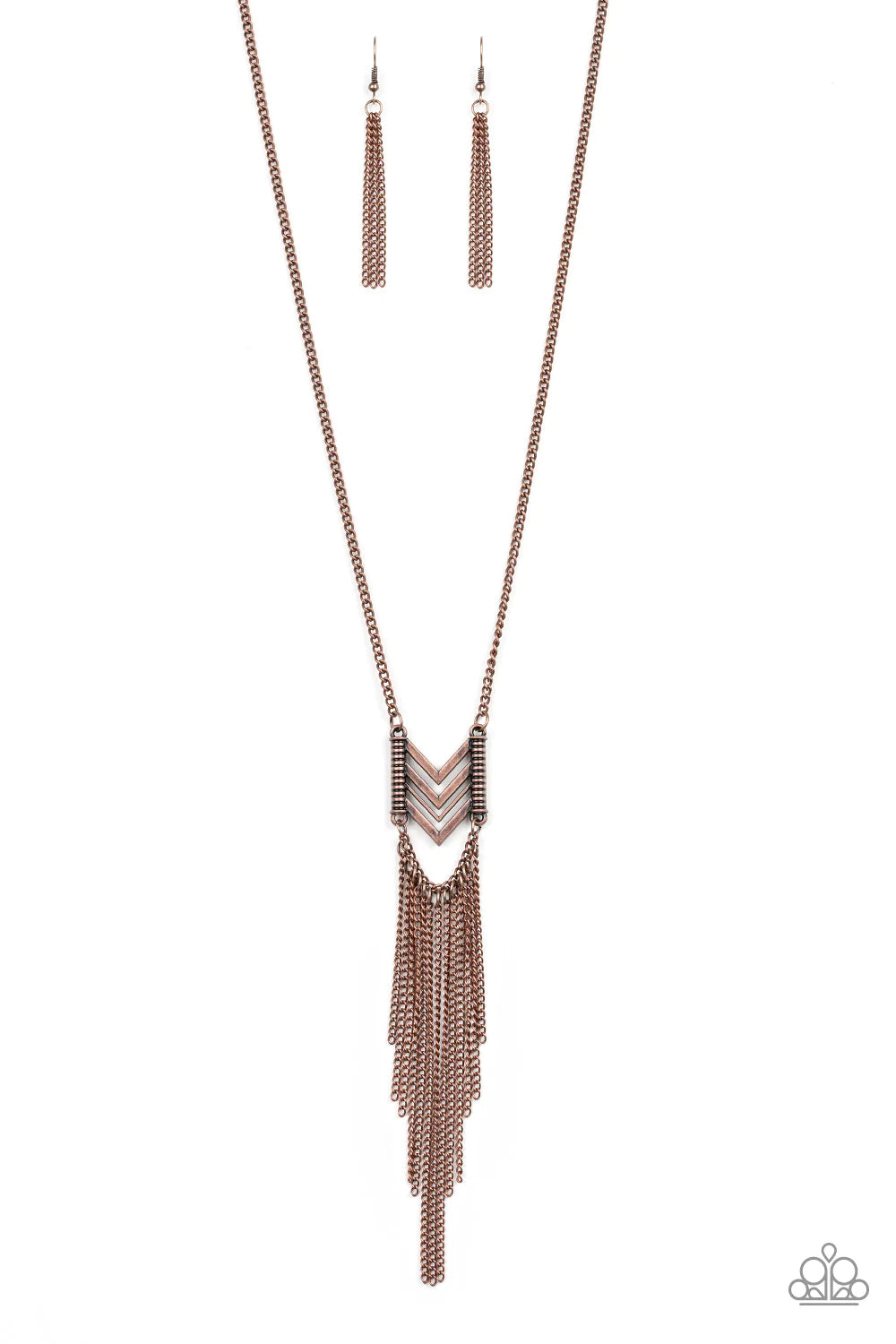 Point Taken - Copper Necklace- Paparazzi Accessories