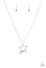 Load image into Gallery viewer, Light Up The Sky- Silver Star Necklace- Paparazzi Accessories
