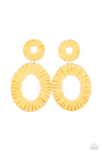 Load image into Gallery viewer, Foxy Flamenco- Yellow Earrings- Paparazzi Accessories
