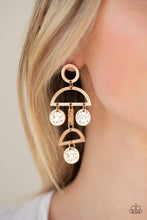 Load image into Gallery viewer, Incan Eclipse- Gold Earrings- Paparazzi Accessories
