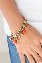 Load image into Gallery viewer, Grit And Glamour- Orange Bracelet- Paparazzi Accessories
