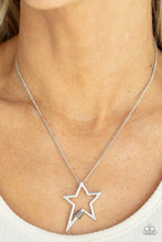 Load image into Gallery viewer, Light Up The Sky- Silver Star Necklace- Paparazzi Accessories
