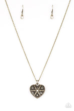 Load image into Gallery viewer, Casanova Charm- Brass Heart Necklace- Paparazzi Accessories
