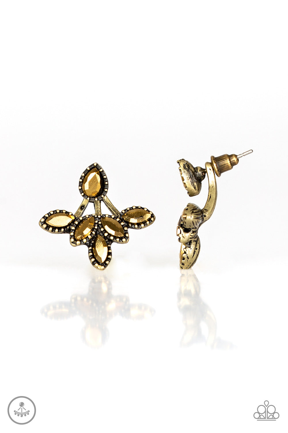 A Force To BEAM Reckoned With - Brass Earrings - Paparazzi Accessories