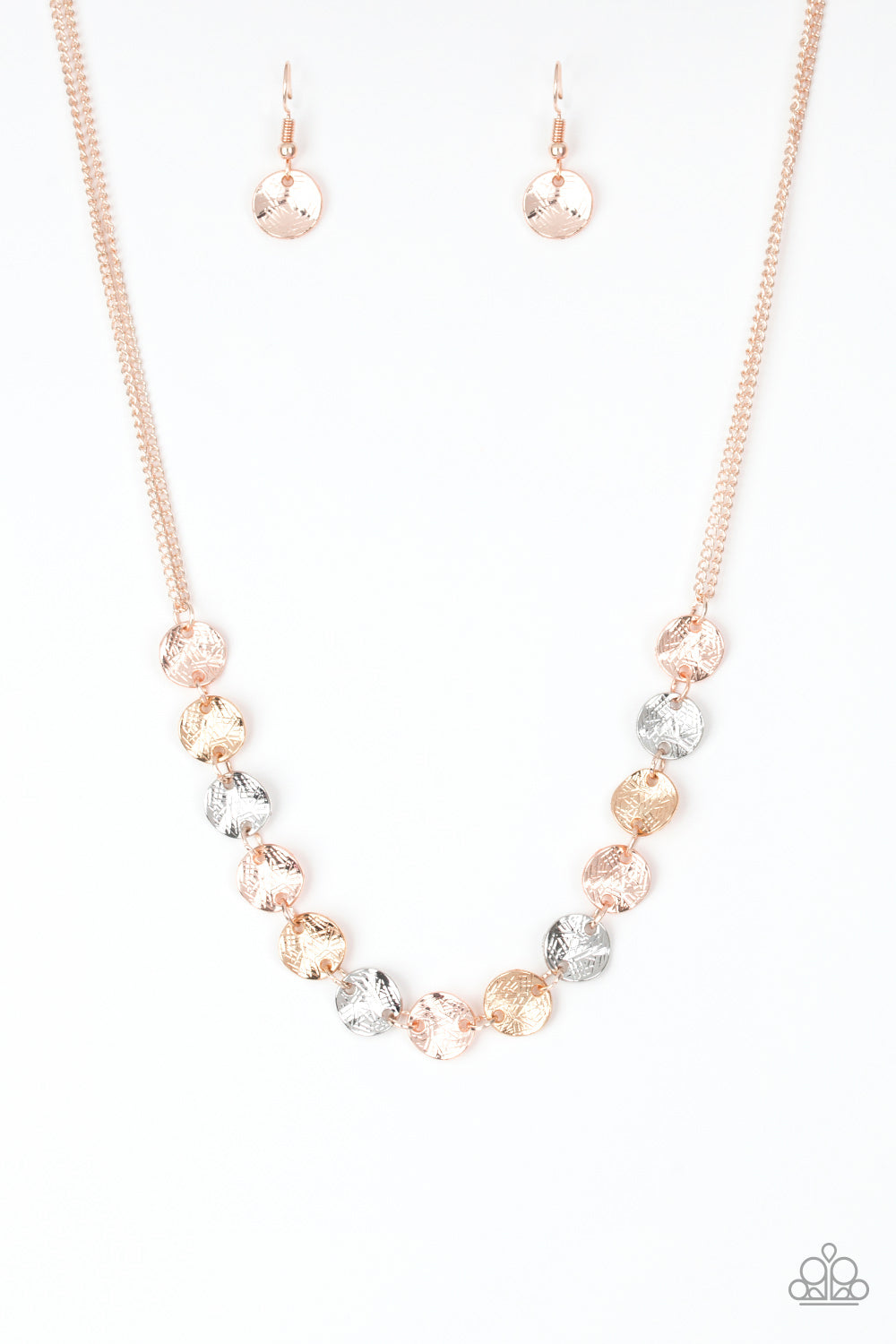 Simple Sheen - Rose Gold Necklace- Paparazzi Accessories