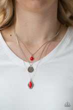 Load image into Gallery viewer, Tide Drifter - Red Necklace- Paparazzi Accessories
