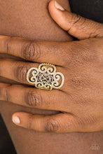 Load image into Gallery viewer, Regal Regalia - Brass Ring- Paparazzi Accessories
