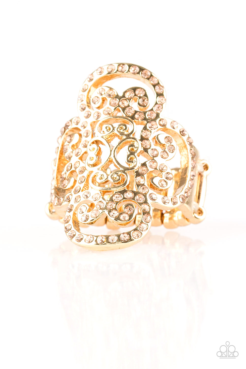 Regal Regalia - Gold Ring- Paparazzi Accessories