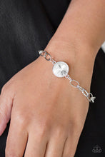 Load image into Gallery viewer, All Aglitter - White Bracelet - Paparazzi Accessories
