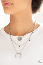 Load image into Gallery viewer, Lunar Lotus - Blue Necklace- Paparazzi Accessories
