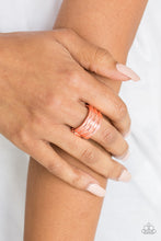 Load image into Gallery viewer, Rough Around The Edges - Shiny Copper Ring- Paparazzi Accessories
