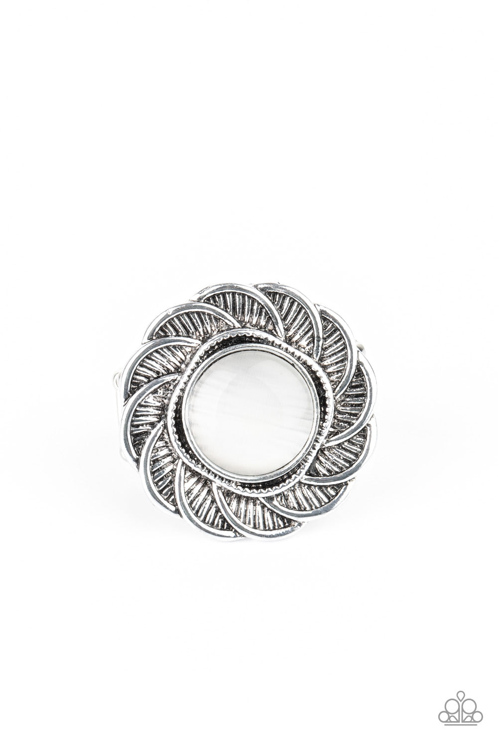 Gardenia Glow - White Ring- Paparazzi Accessories